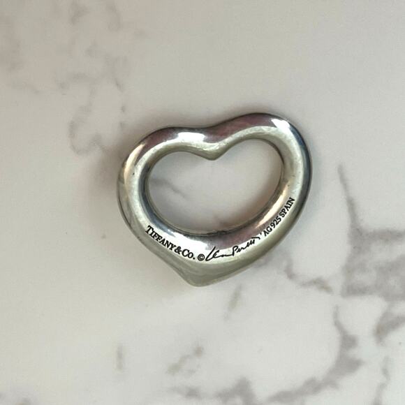 Tiffany & Co. Elsa Peretti Open Heart Pendant 925 Sterling Silver EUC - Picture 3 of 6